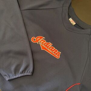 Majestic Cleveland Indians Guardians MLB‎ Therma Base Pullover Sweatshirt L XL